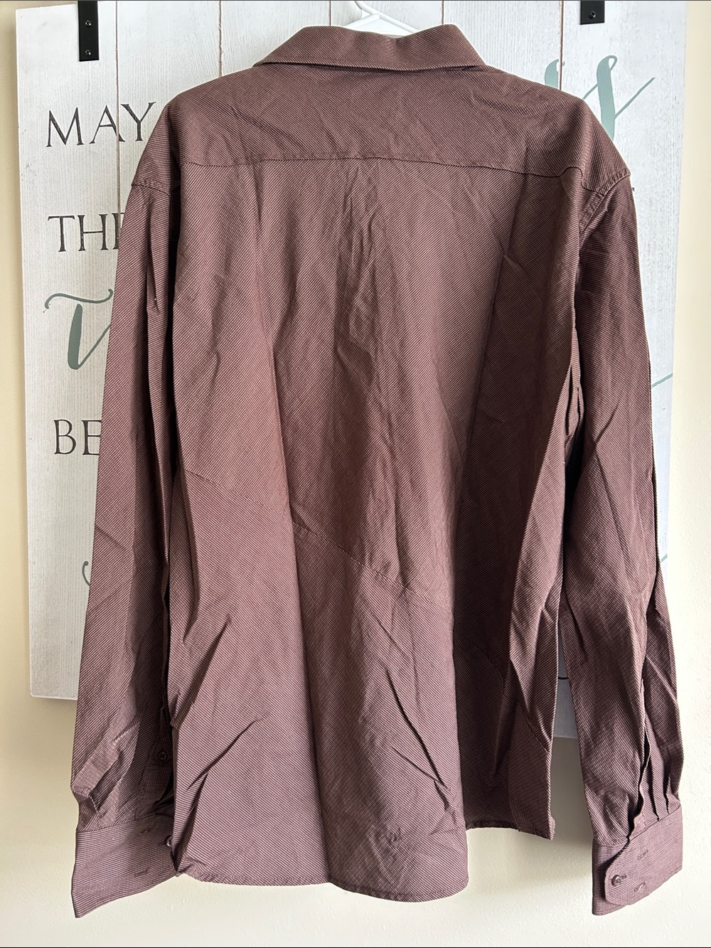 Steven by Steven Land Men's Brown Button-Up Dress Shirt, modern fit size 2XL - Picture 5 of 5
